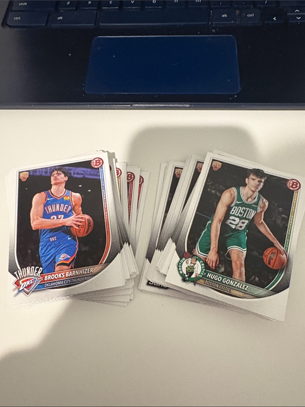 LOT OF 56 2025-26 BOWMAN NBA BASKETBALL BASE RC PAPER CARD